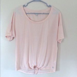 Toad & Co. Pink Front Tie tshirt Medium